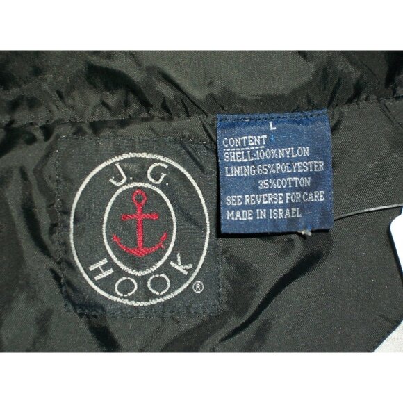 J.G. Hook Mens Burgundy Black Windbreaker Jacket Full-Zip Lightweight Size Large - Picture 4 of 4